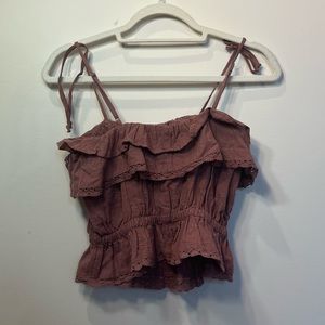 Ruffled Purple American Eagle top